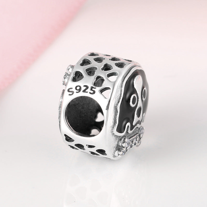 S925 Sterling Silver Cute Puppy Bead Pendant
