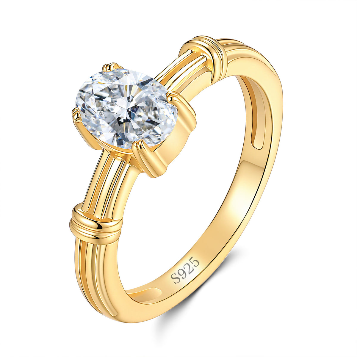 S925 Silver "Pigeon's Egg" Moissanite Ring