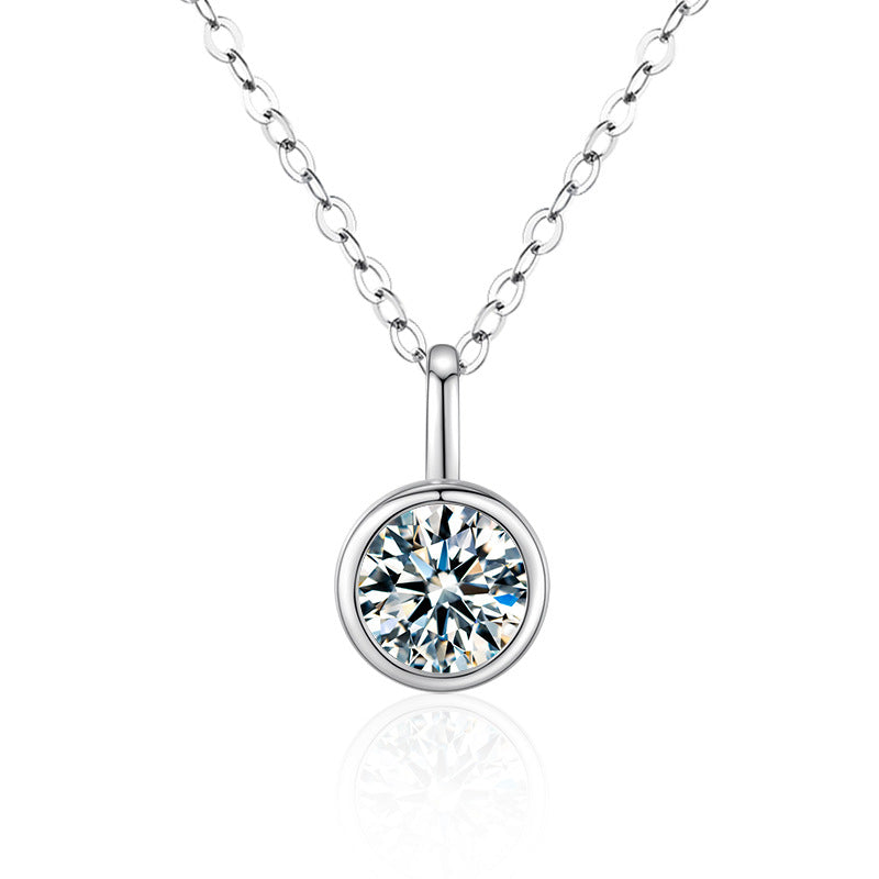 S925 Sterling Silver Moissanite Bubble Pendant Necklace
