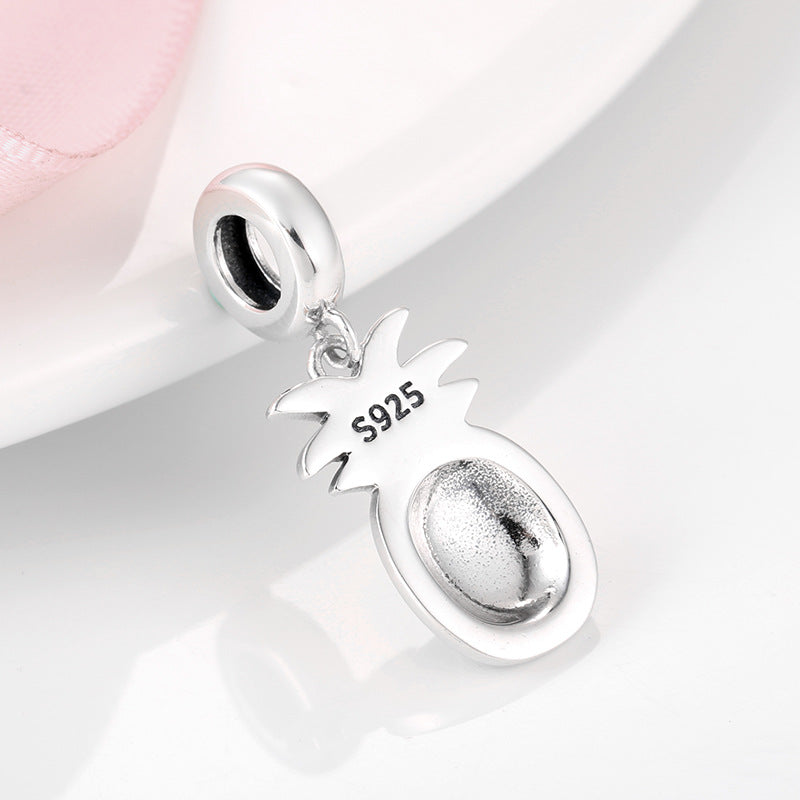 S925 Sterling Silver Pineapple Shape Pendant