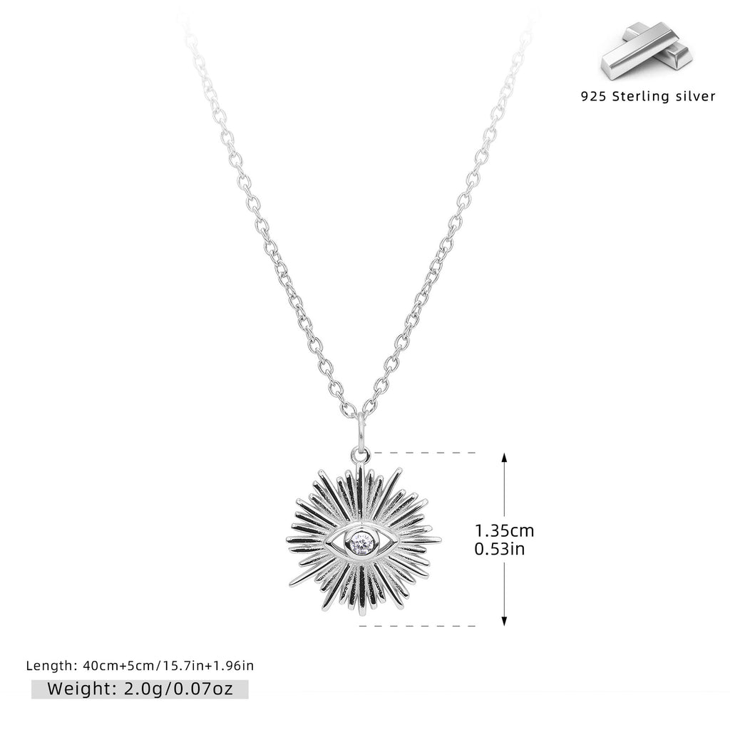 S925 Sterling Silver Fashion Necklace - Evil Eye