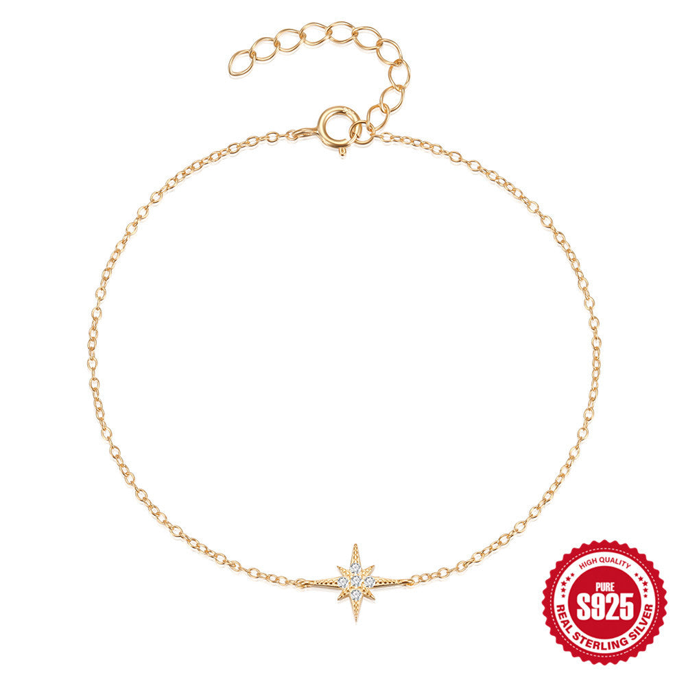 925 sterling silver octagonal zircon bracelet