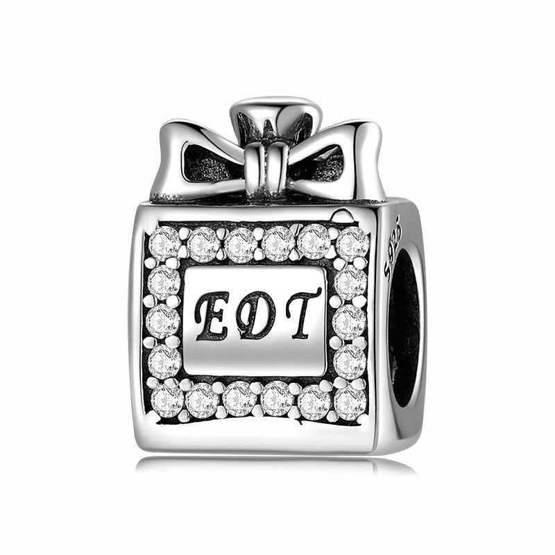 S925 Sterling Silver Perfume Bottle Inlaid Zircon Pendant