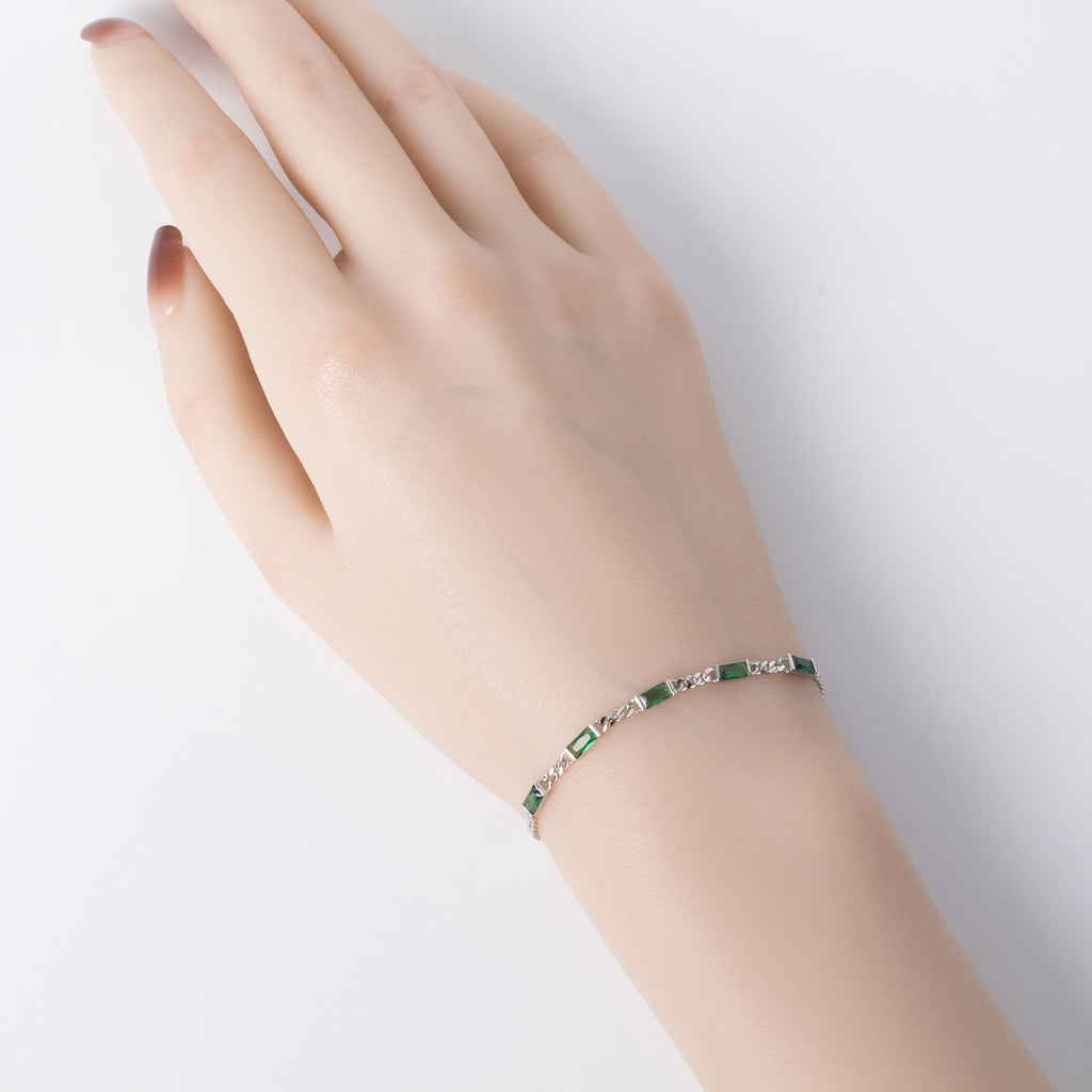 S925 Sterling Silver Cubic Zirconia Bracelet