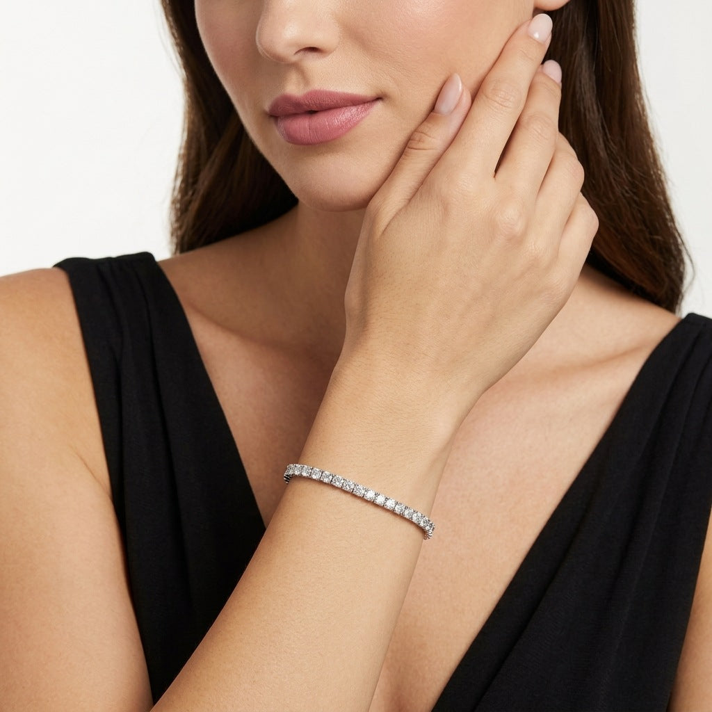 S925 Silver Moissanite Tennis Bracelet