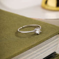 S925 Sterling Silver Zircon Open Ring