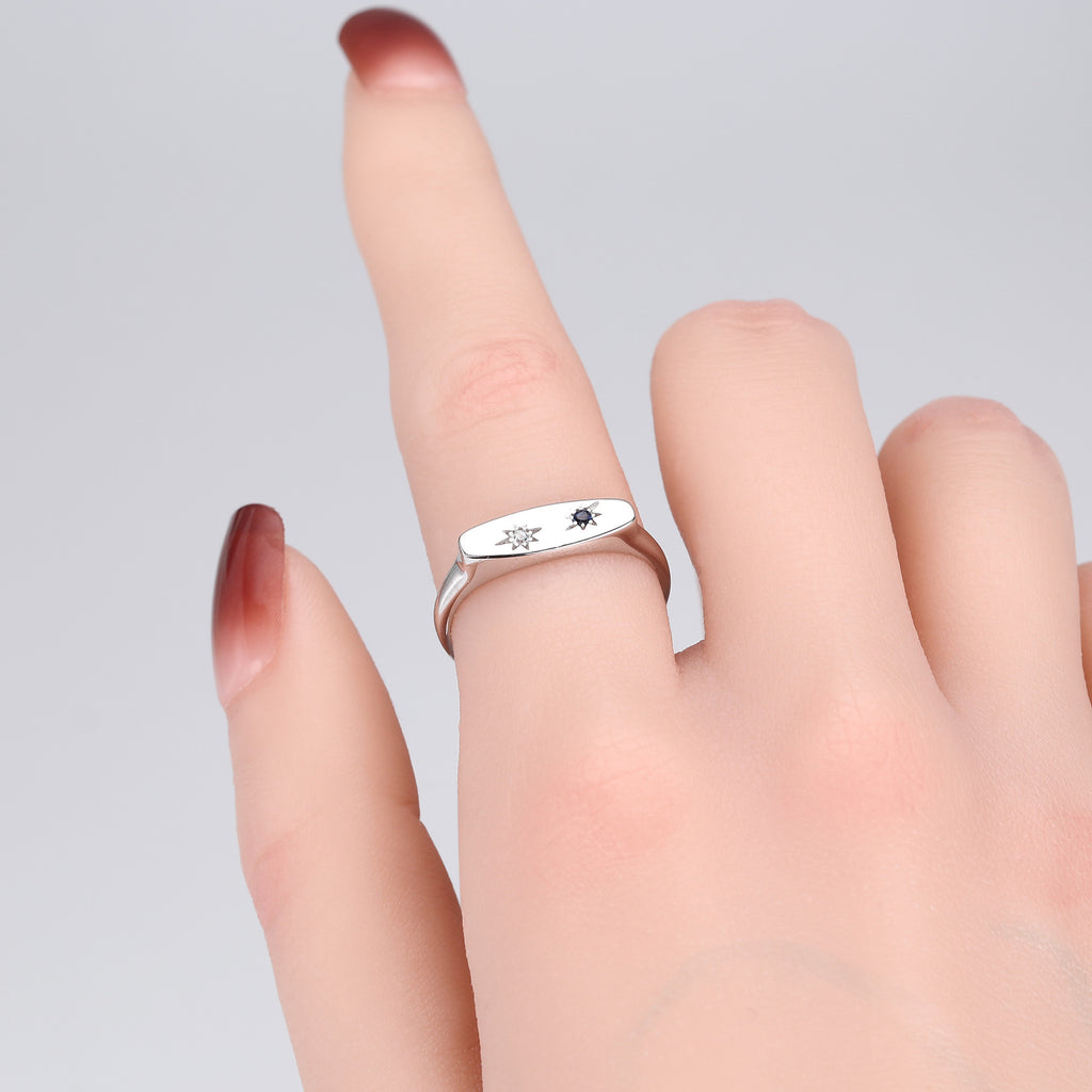Popular S925 sterling silver rings in Europe and America, featuring niche designs