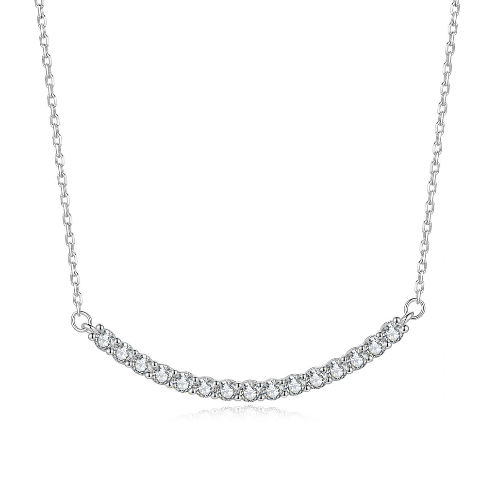 S925 Sterling Silver "Smile" Moissanite Necklace