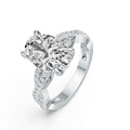 S925 Silver Oval Moissanite Ring