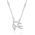 S925 Sterling Silver Flying Swallow Pendant Necklace