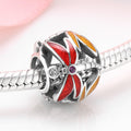 S925 Sterling Silver Dragonfly Zircon Inlaid Bead Pendant