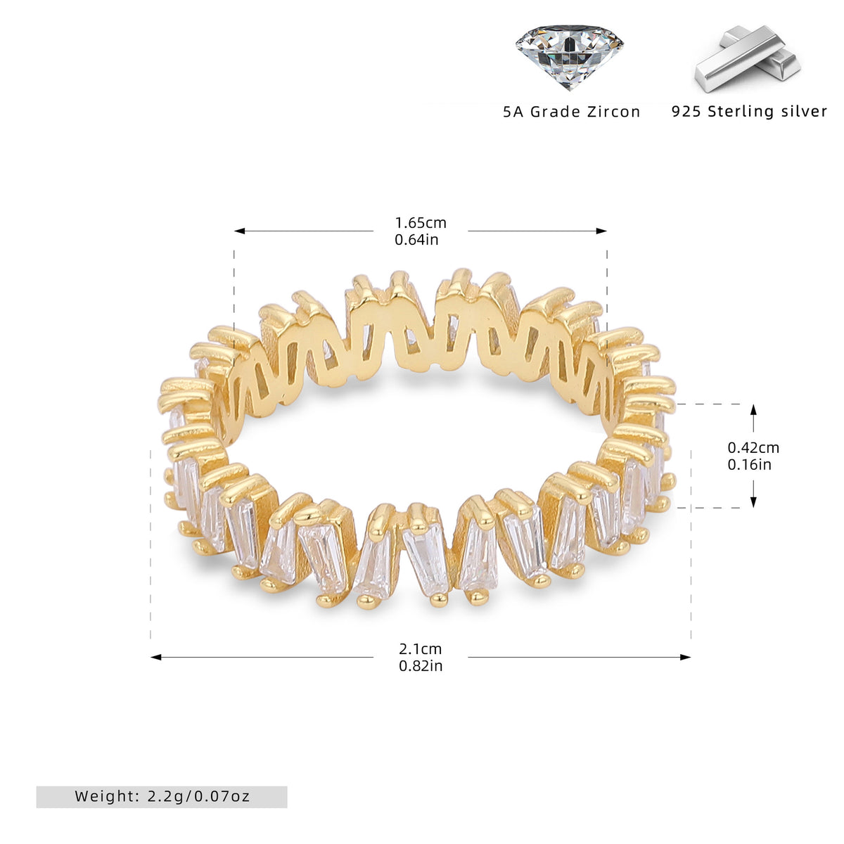 925 Sterling Silver Korean-Style V-Shaped Ring with Inlaid Zirconia