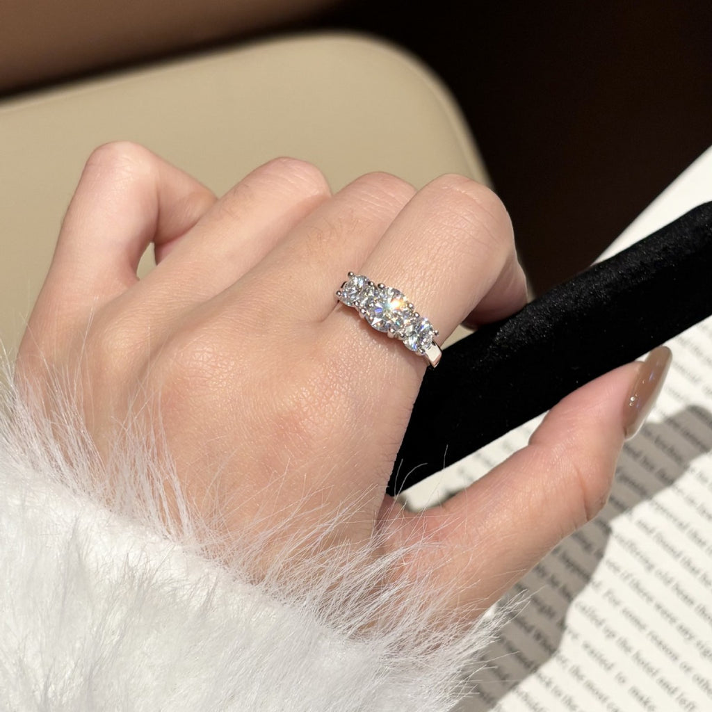 S925 Silver Moissanite Ring