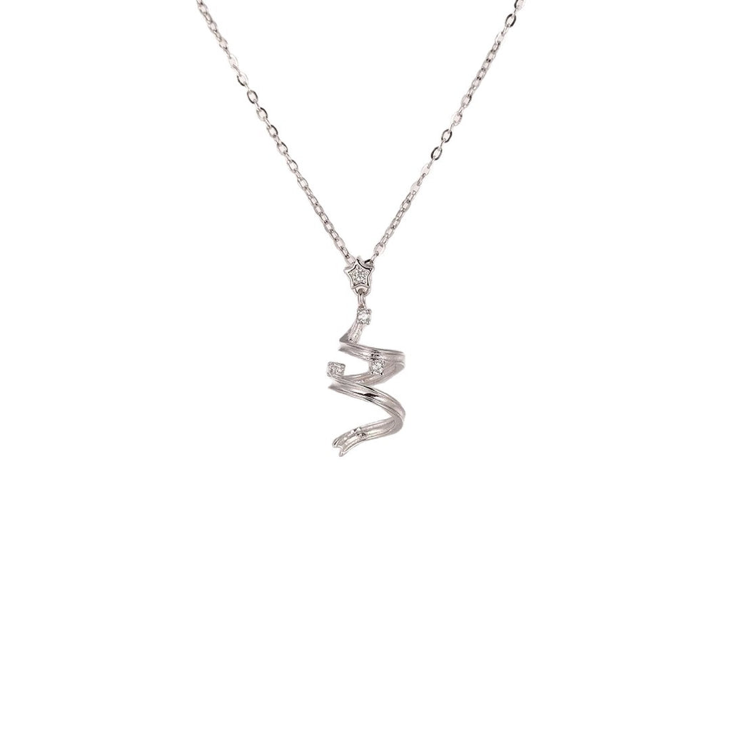S925 Sterling Silver Sparkling Star "Wishing Tree" Necklace