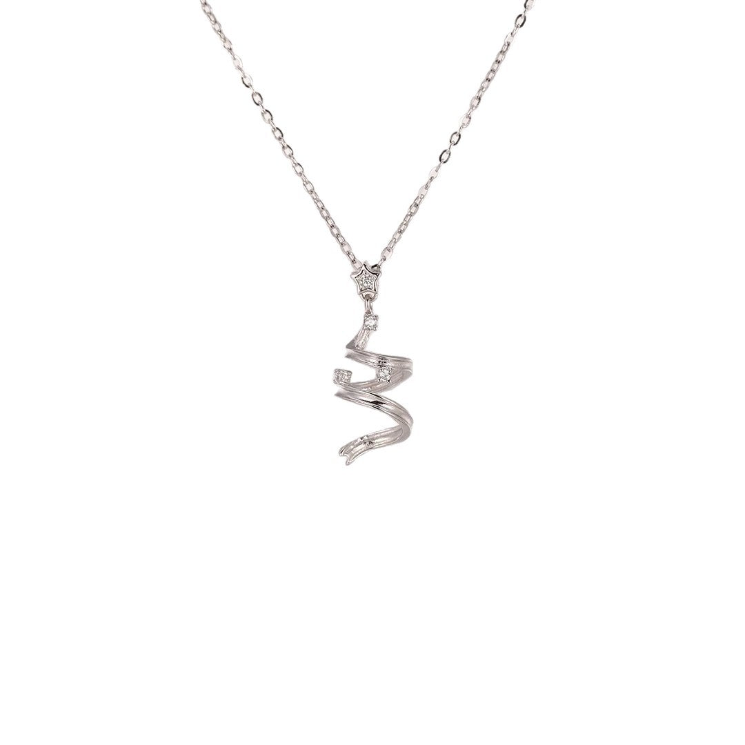 S925 Sterling Silver Sparkling Star "Wishing Tree" Necklace