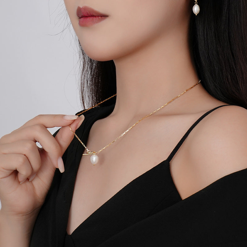 S925 Sterling Silver Pearl Necklace