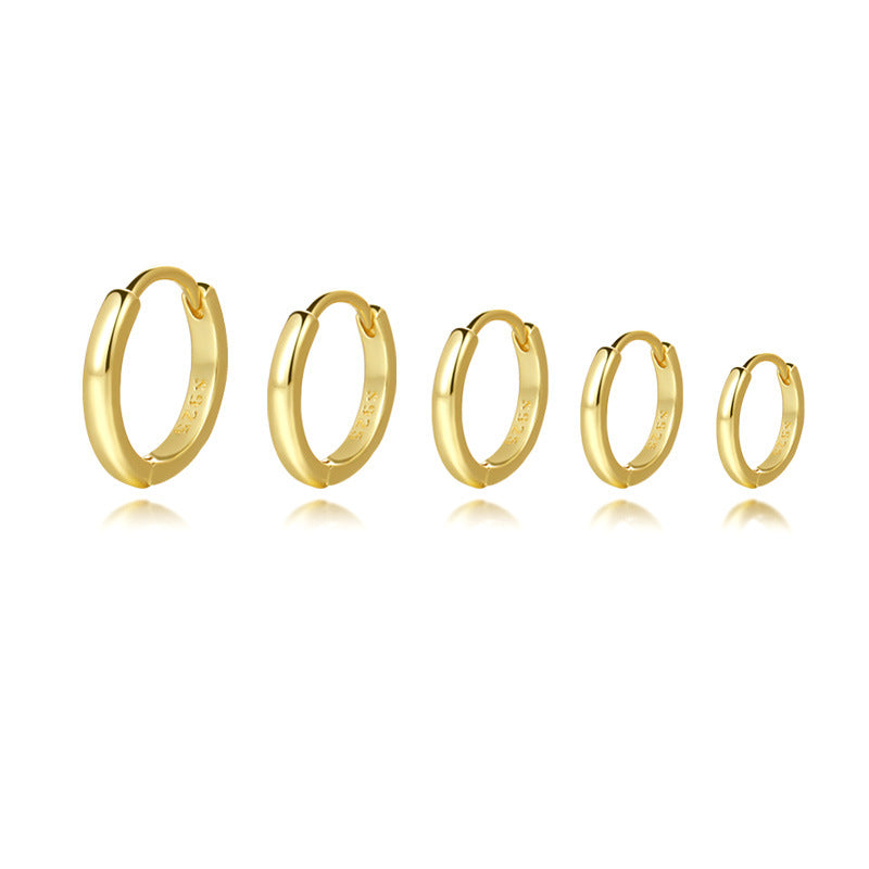 S925 silver smooth-finish earrings