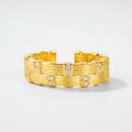 S925 Sterling Silver Gold-Plated New Chinese Style Braided Zircon Ring