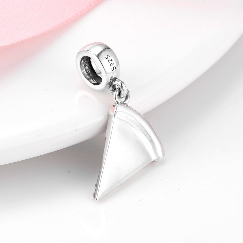 S925 Sterling Silver Pizza Pendant