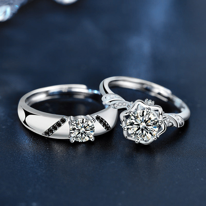 S925 Sterling Silver Moissanite Wedding Ring