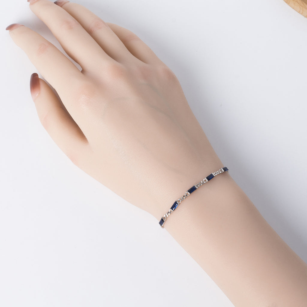 S925 Sterling Silver Cubic Zirconia Bracelet