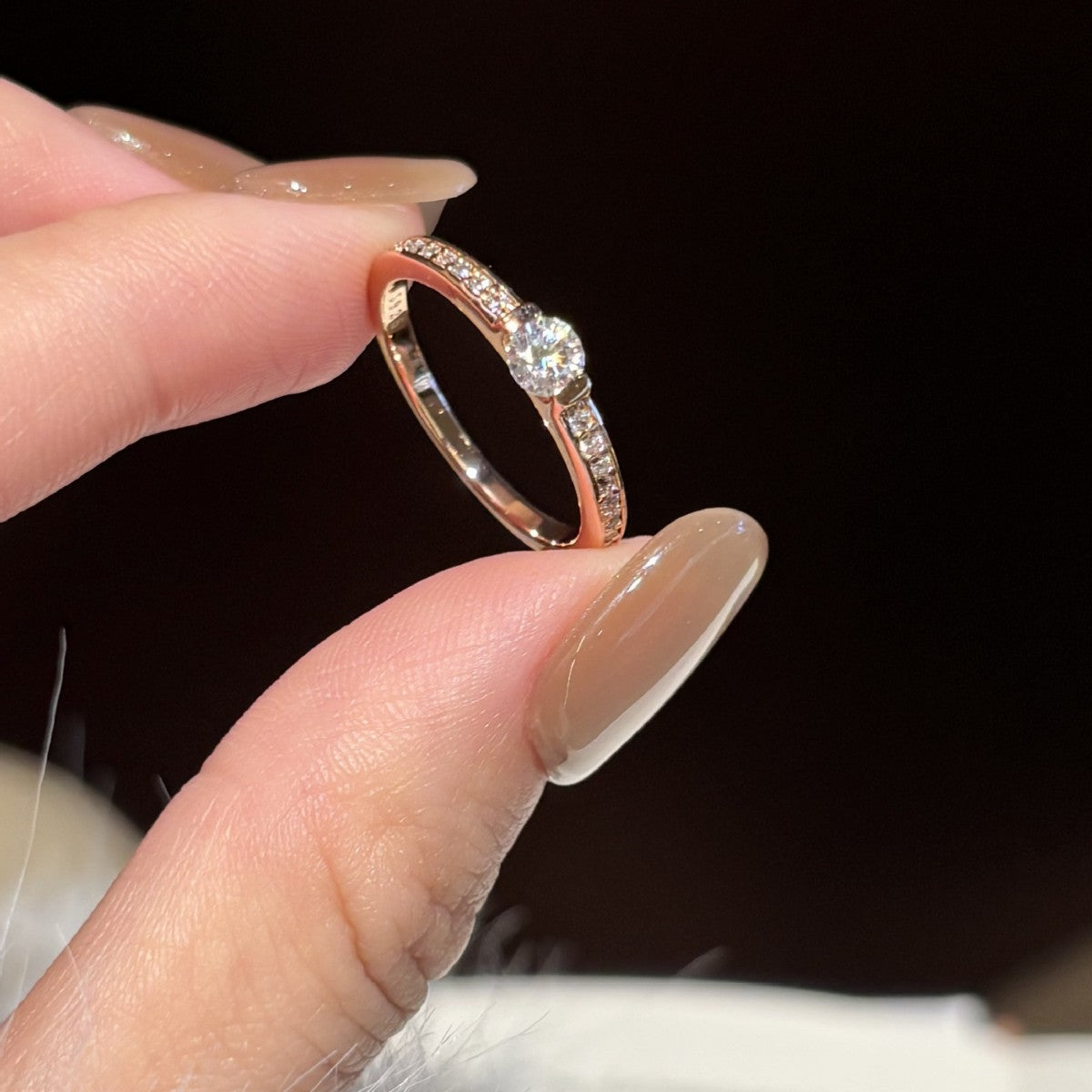 S925 Silver Micro-Pave Moissanite Ring