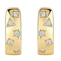 S925 Silver Gold-Tone Moissanite Earrings