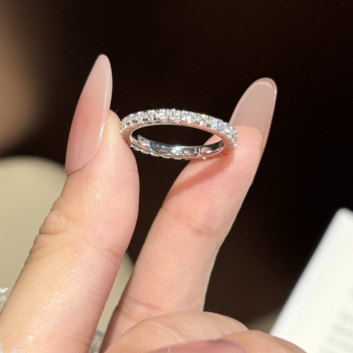 S925 Sterling Silver Moissanite Ring