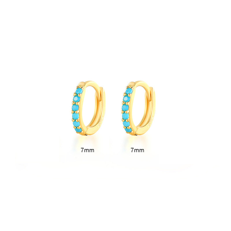 925 Sterling Silver & Zircon Hoop Earrings (men and women)