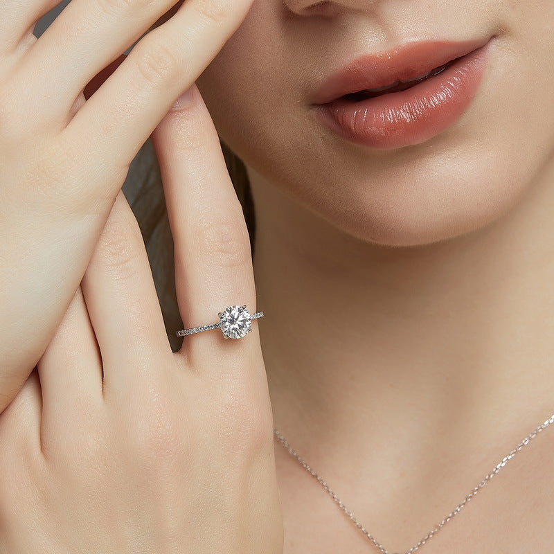 Minimalist S925 Silver Moissanite Ring
