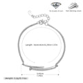 S925 Sterling Silver Studded Bracelet with Zirconia