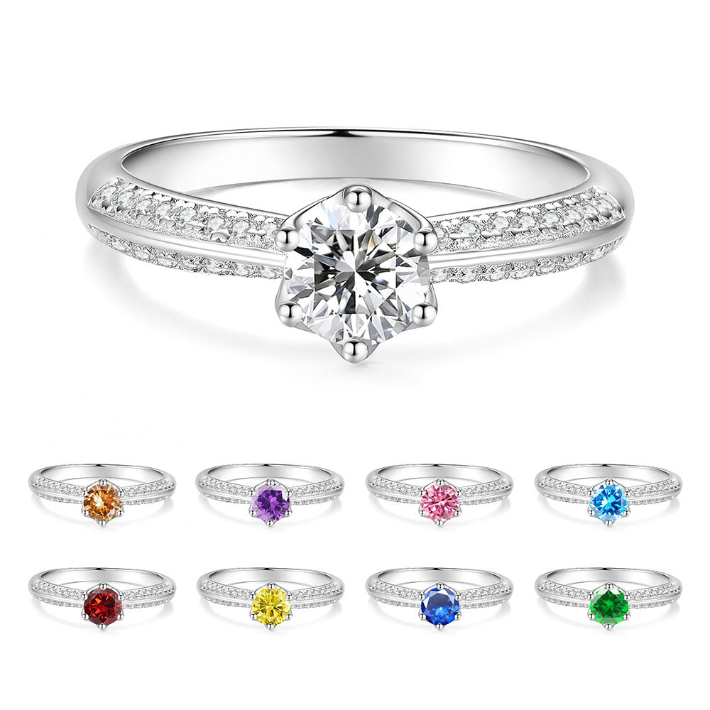 S925 Sterling Silver Moissanite Ring