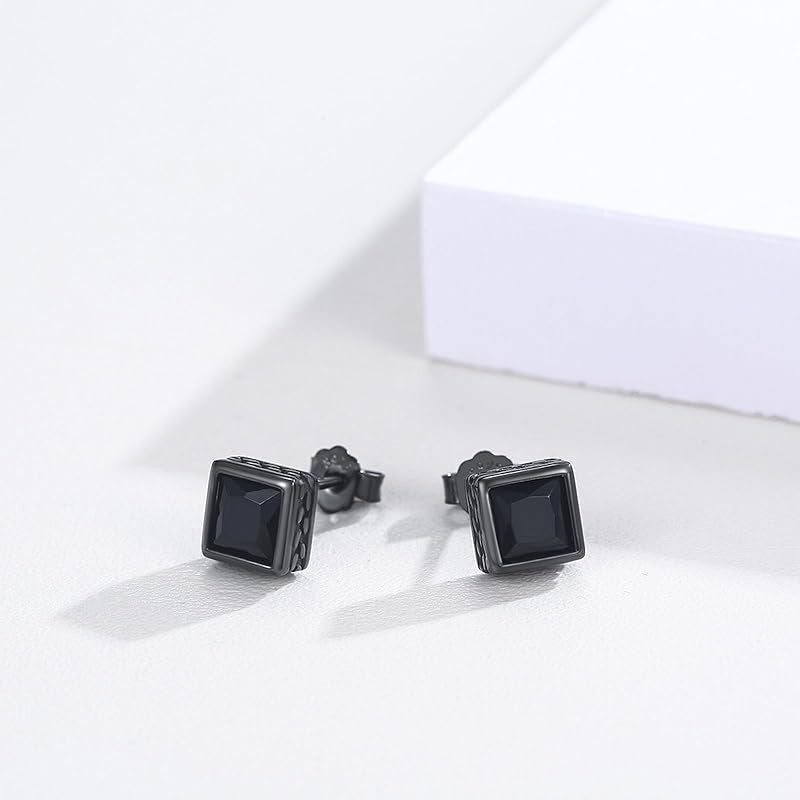 S925 Silver Halloween Quadrilateral Stud Earrings