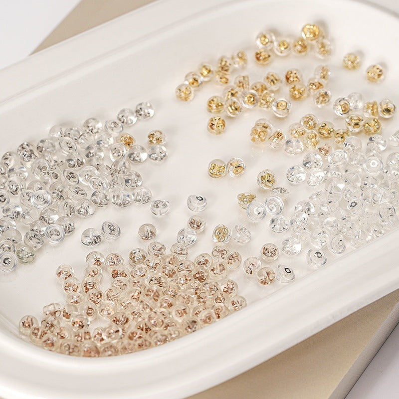 S925 Silver and Silicone Earring Backs – Non-Slip Earring Accessory