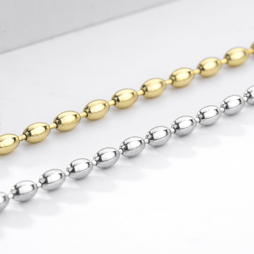 S925 Sterling Silver Rice Bead Bracelet