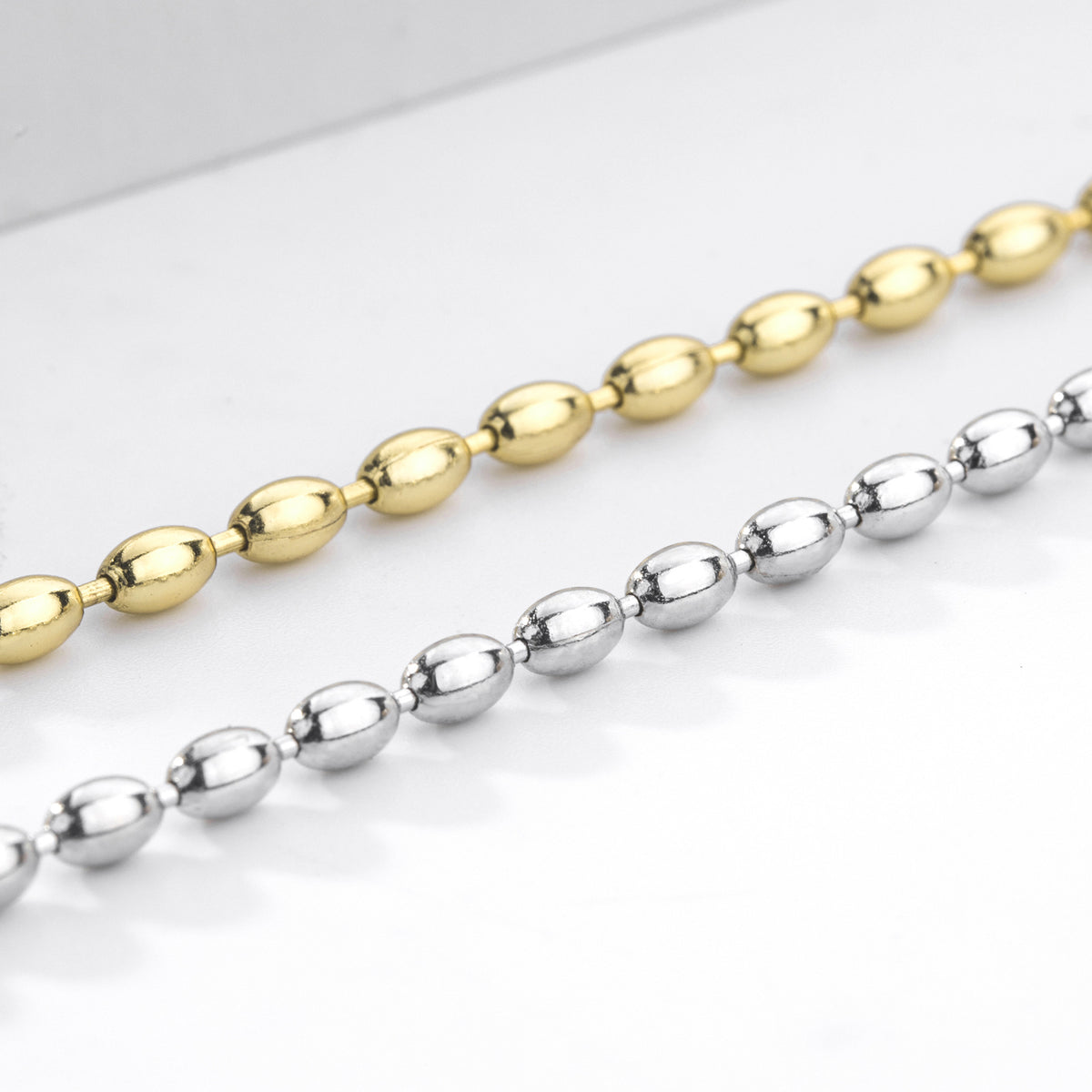 S925 Sterling Silver Rice Bead Bracelet