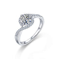 S925 Sterling Silver Moissanite Spinning Ring