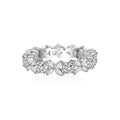 S925 Sterling Silver Marquise Four Leaf Clover Moissanite Ring