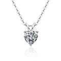S925 Sterling Silver Moissanite Heart-Shaped Necklace