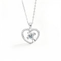 S925 Sterling Silver Moissanite Heart-Shaped Cross Necklace