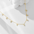 S925 Sterling Silver Starry Dot Zircon Pendant Necklace