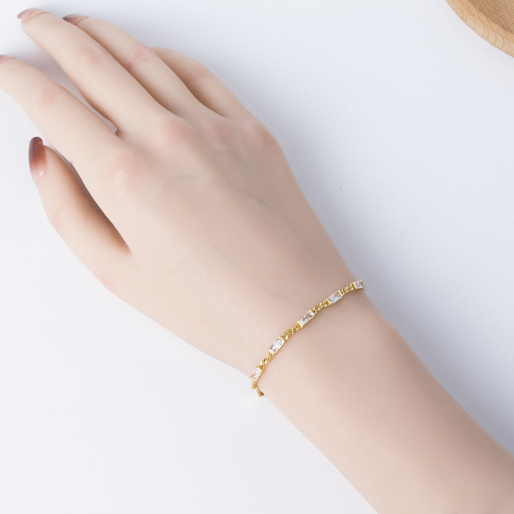 S925 Sterling Silver Cubic Zirconia Bracelet