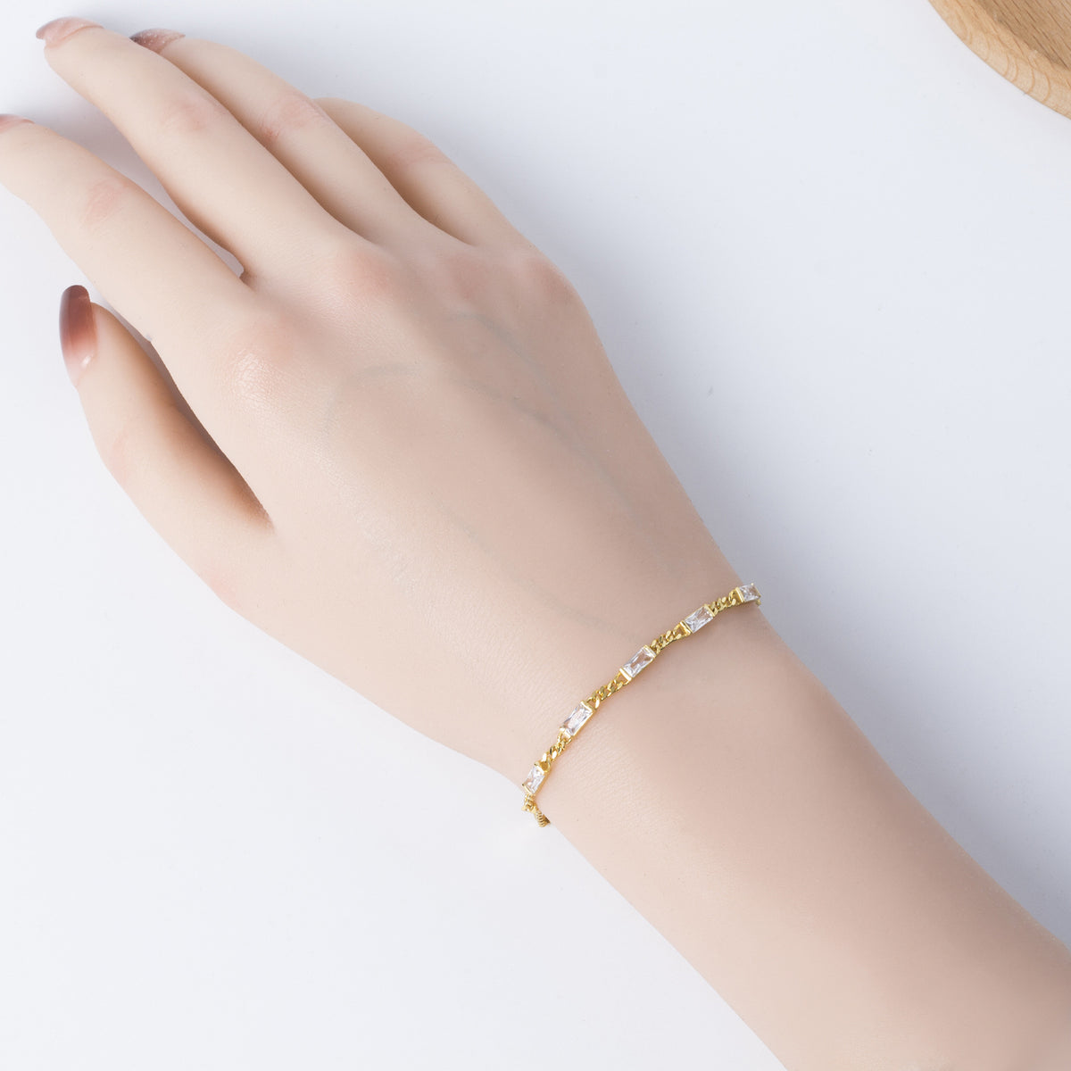 S925 Sterling Silver Cubic Zirconia Bracelet
