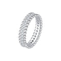 S925 Sterling Silver Moissanite Beaded Ring