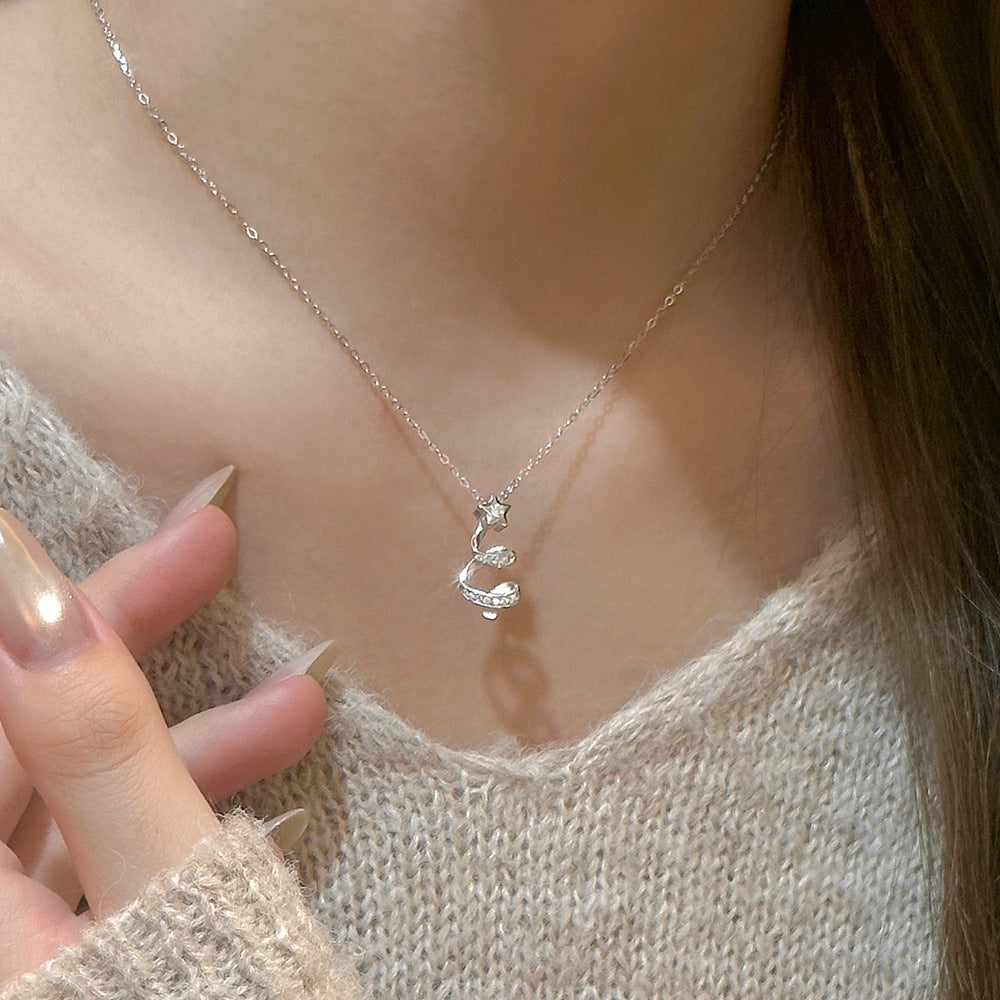 S925 Sterling Silver Christmas Tree Necklace