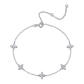 S925 Silver Moissanite Five-Flower Bracelet