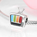 S925 Sterling Silver Vintage TV Beaded Pendant