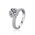 S925 Sterling Silver “Rose Fountain” Moissanite Ring