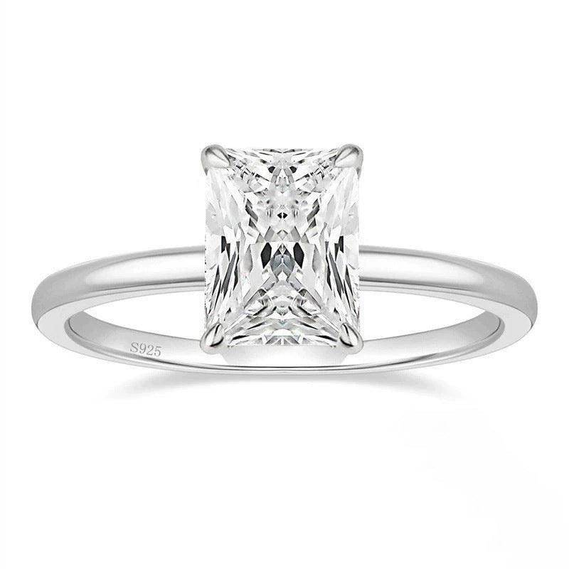 925 Silver Plain Ring Set with 3 Carat Silver Ring