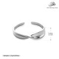 Möbius strip S925 sterling silver ring, fashionable and unique minimalist twisted pattern ring